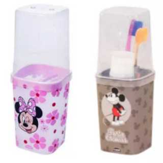 Porta Escovas e Creme Dental de Plástico com Tampa Classic Mickey REF 96 em Oferta na Shopee