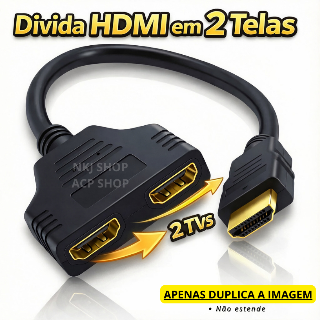2x Switch HDMI 2x1 Duplicador de Imagem Full HD 1080p Seletor HDMI Para TV PS4 Xbox Notebook