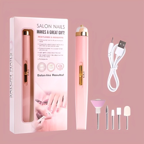 Lixadeira Lixa De Unha Alicate Remover 5 em 1 Manicure Cutícula Nails Sem Fio Portátil Recarregável