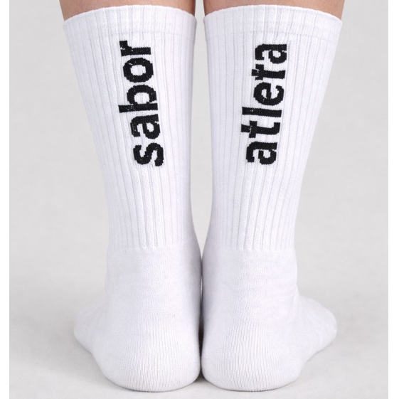 Meia Cano Longo de Frases Divertidas Treino Academia Envio Rápido Unissex Sabor em Oferta na Shopee