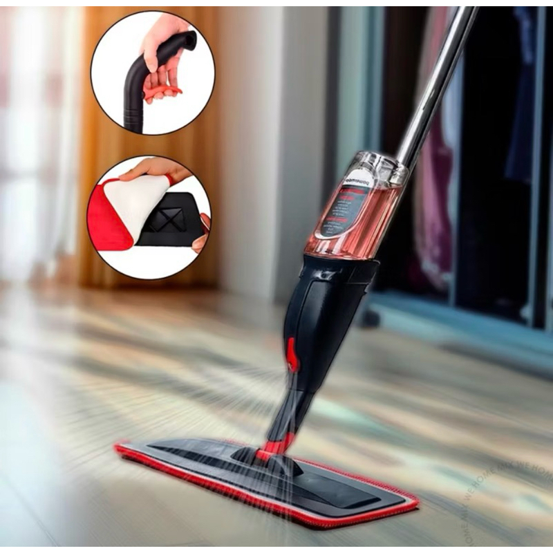 Mop Esfregão Reservatorio Spray 360 Powemaid Limpeza Fácil Rápida Molha Seca Lava Pisos Parede Cantos Difíceis Pratico