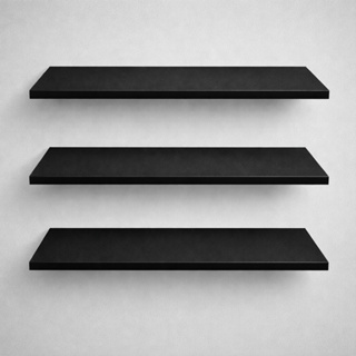 Prateleira MDF 80x20cm Flutuante com Suporte Invisível – Preto/Branco – Alta Resistência em Oferta na Shopee