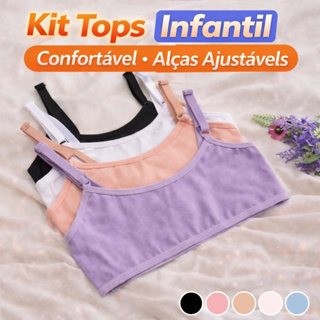 Kits Sutiãs Infantil Juvenil Algodão Cotton Liso Alta Qualidade Maya Conforto Dia a Dia Menina Moça em Oferta na Shopee
