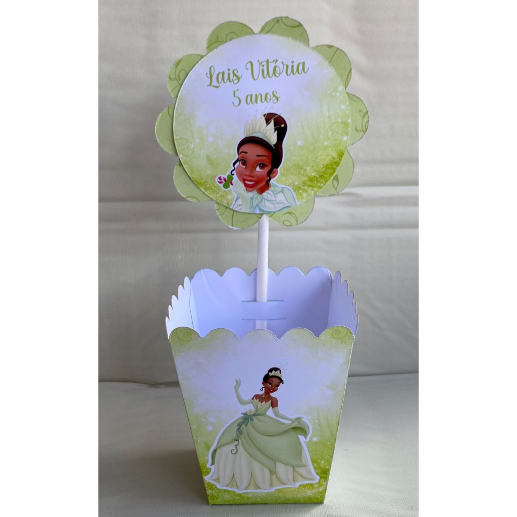 Centros de mesa Cachepot Princesa Tiana A Princesa e o Sapo/Lembrancinhas para festa Infantil Mesversário Aniversário