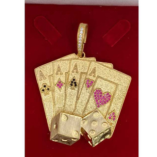 Pingente Cartas e Dados Moeda Antiga | Estilo Cassino | Direto da Fábrica | Atacado e Varejo
