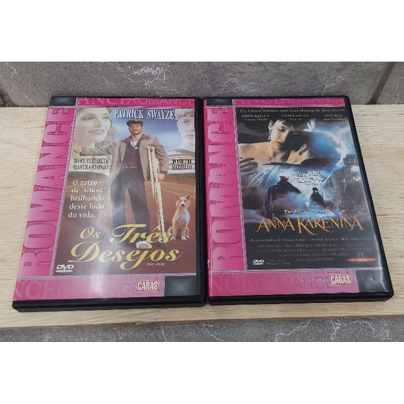 Lote com 2 filmes em Dvd originais da série de filmes de  Romance Revista Caras