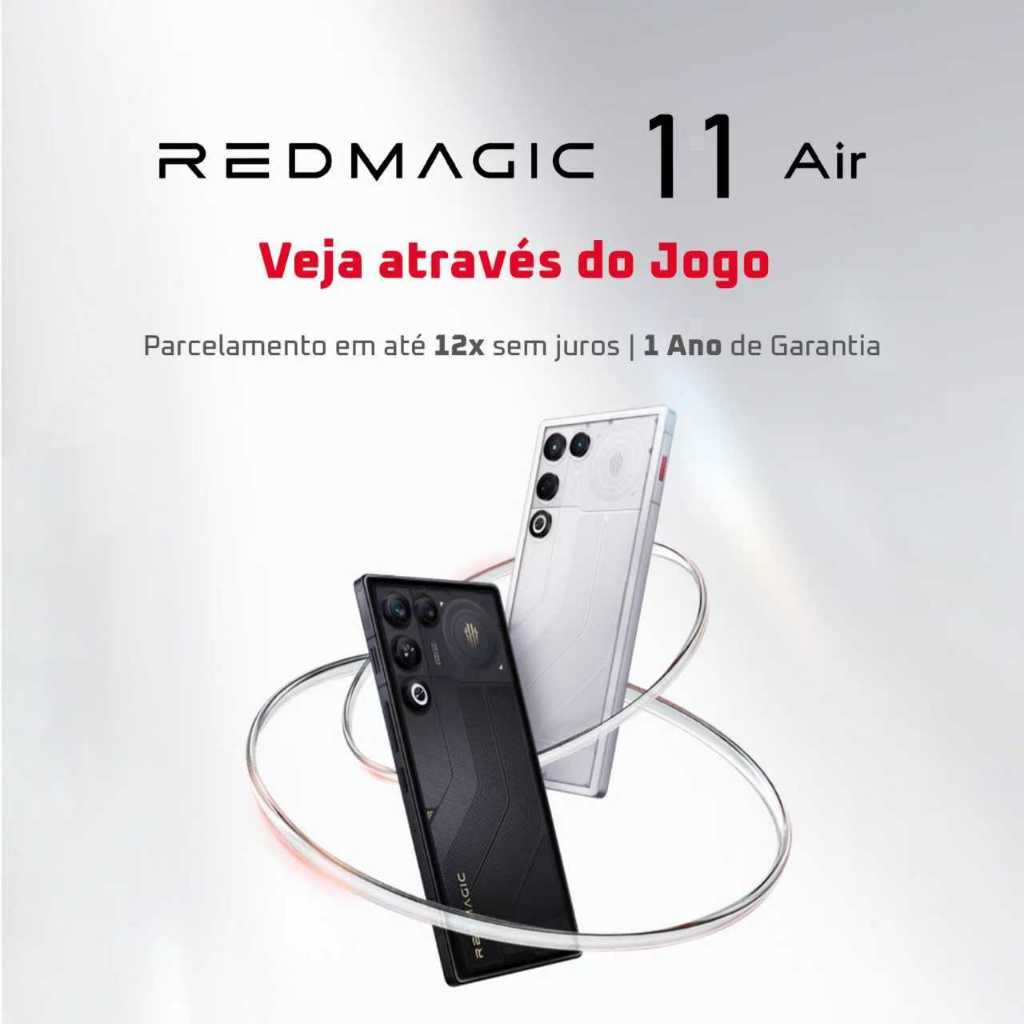 REDMAGIC 11 Air Celular Gamer 5G 12/16 + 256/512GB, Snapdragon 8 Elite, tela OLED de 6,8",...