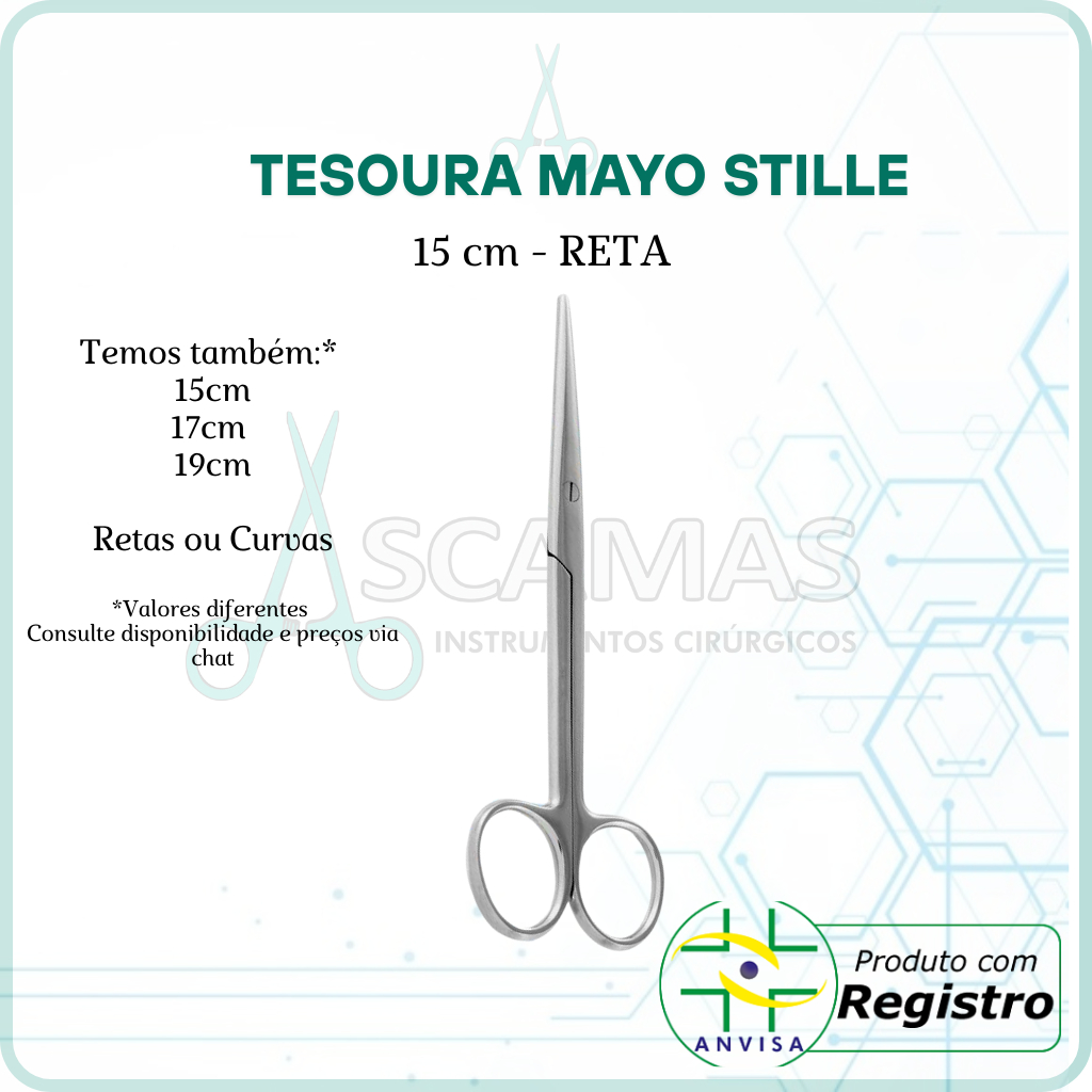 TESOURA MAYO STILLE 15 CM RETA P/ USO GERAL em Oferta na Shopee