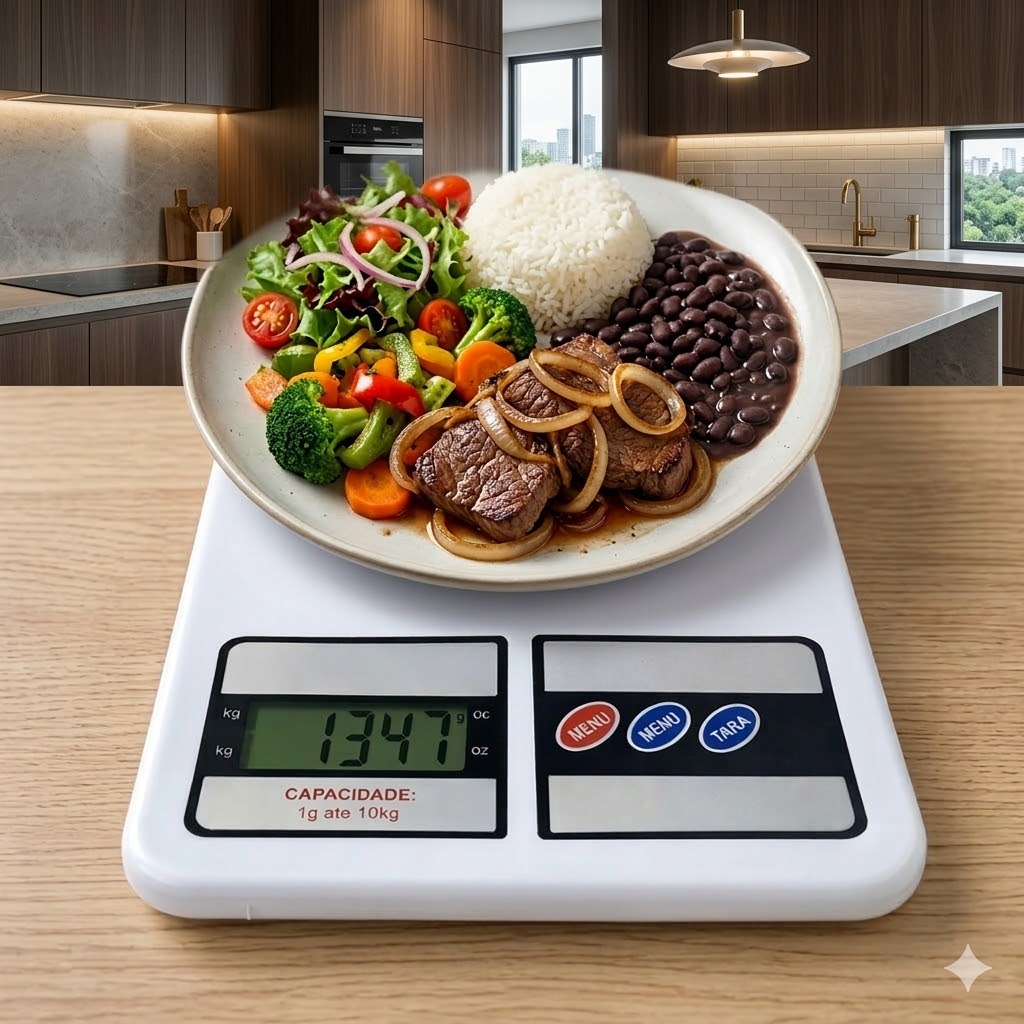 Balança Digital de Cozinha Alta Precisão 1g a 10kg Fitness Confeitaria Dieta Nutrição SF-400