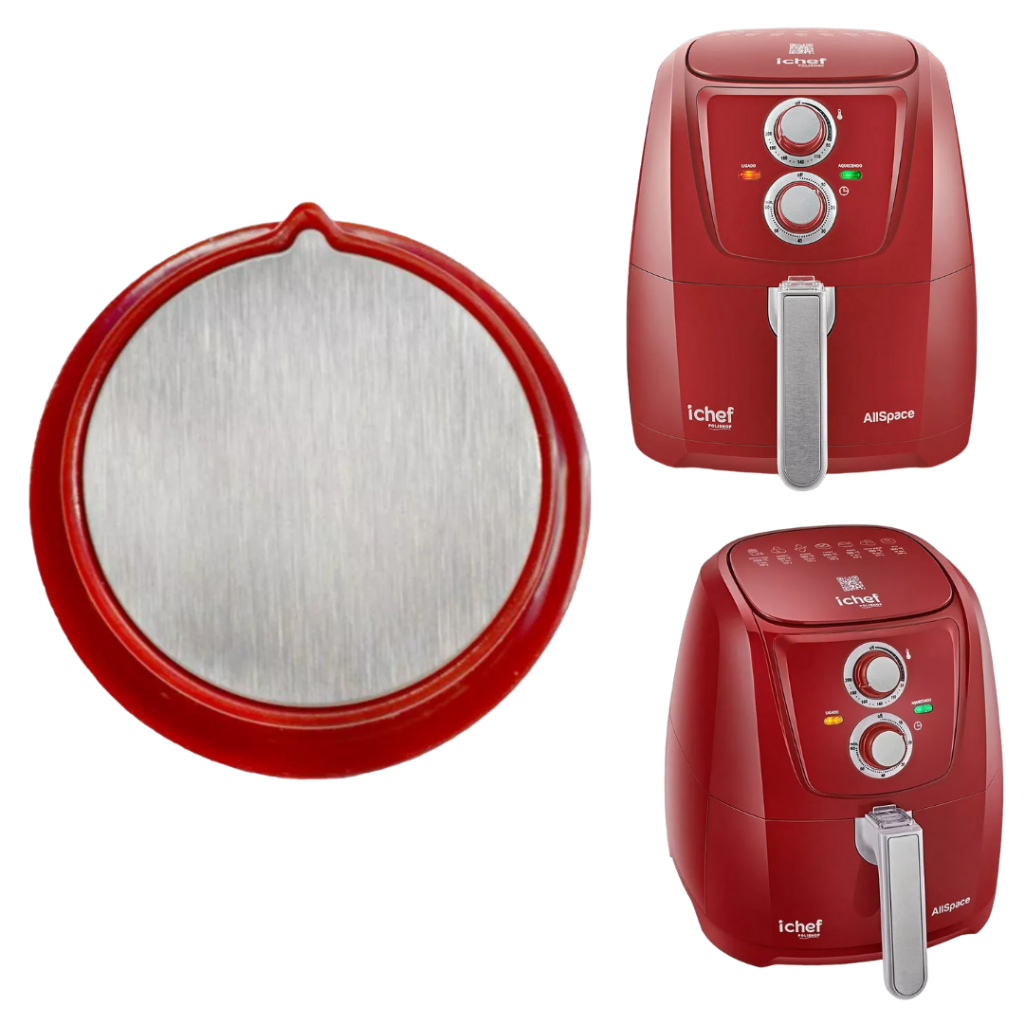 Botão Airfryer Polishop Allspace Ichef Vermelho - Original