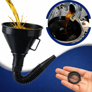 Funil dosador Com Filtro Cano Flexível Óleo Combustível fluidos abastecimento Evita Desperdício em Oferta na Shopee