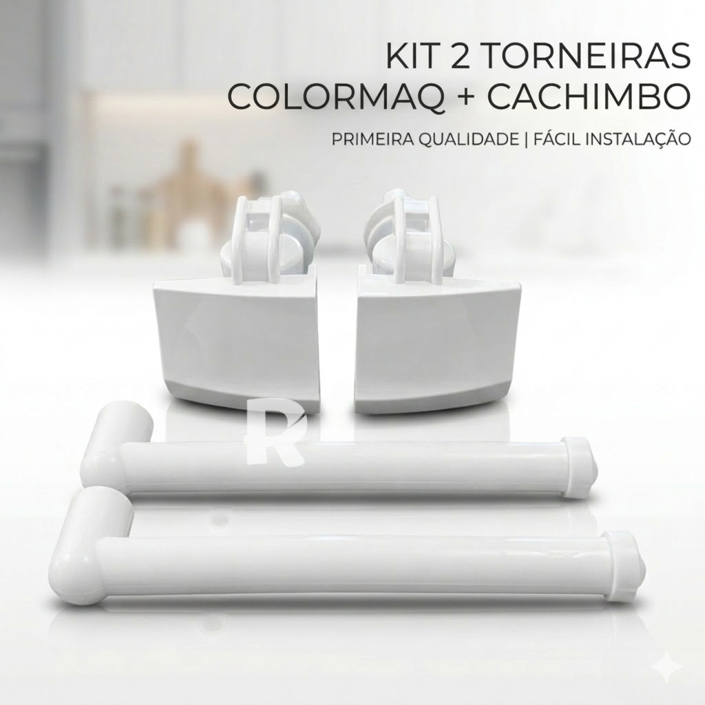 Torneiras purificador de água Colormaq Original Branca e Cachimbo torneira Colormaq Esquerda/Direita