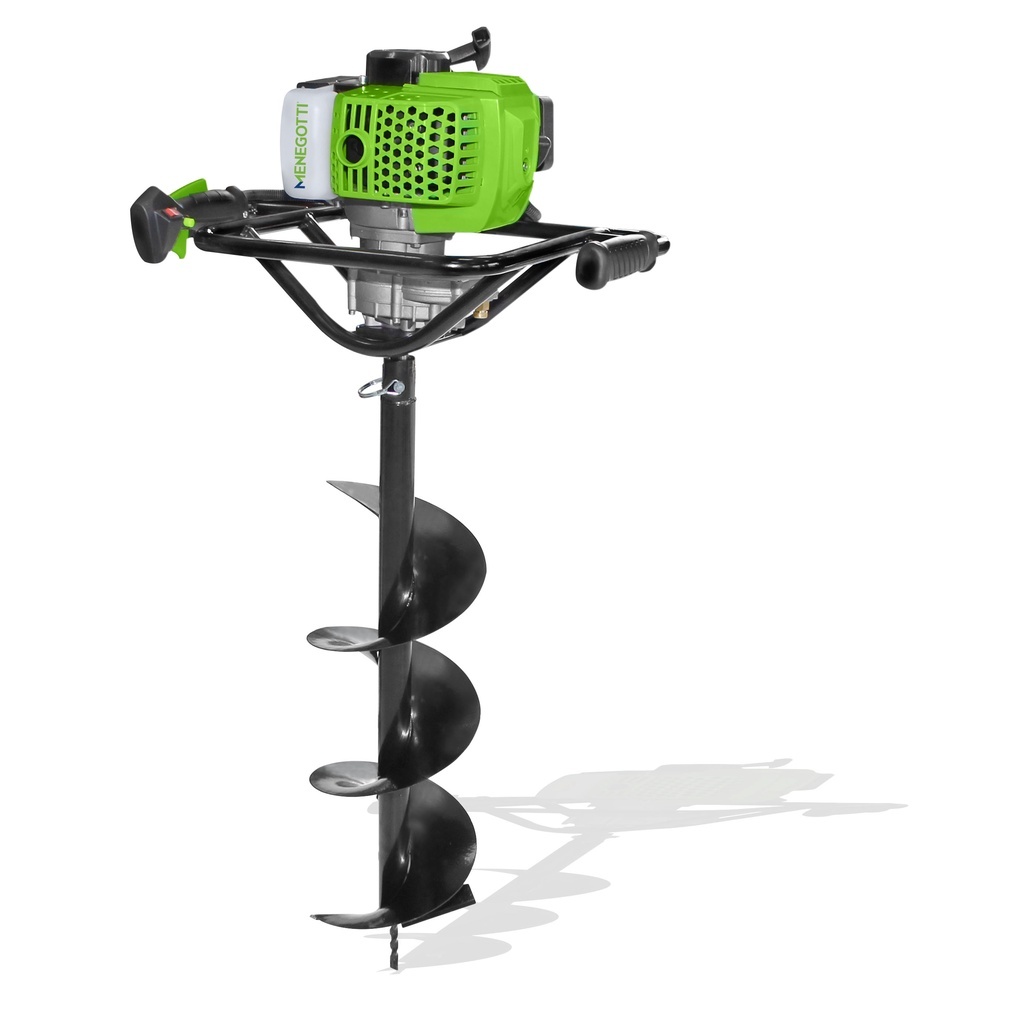Perfurador de solo A Gasolina 52cc 2t Com Broca 20x80 - Menegotti