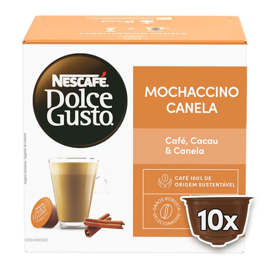 Dolce Gusto Mochaccino Canela 10 Cápsulas Caixa Fechada Original