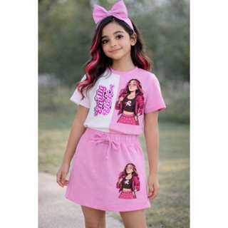 - Conjunto Infantil Juvenil Feminina Blusa e Short Saia  Casual Estampa  EMILY VICK  tamanhos 2 a 14 em Oferta na Shopee