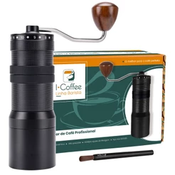 Icoffee Moedor Café Manual M6-MAX Preto 40g Profission Com Caixa