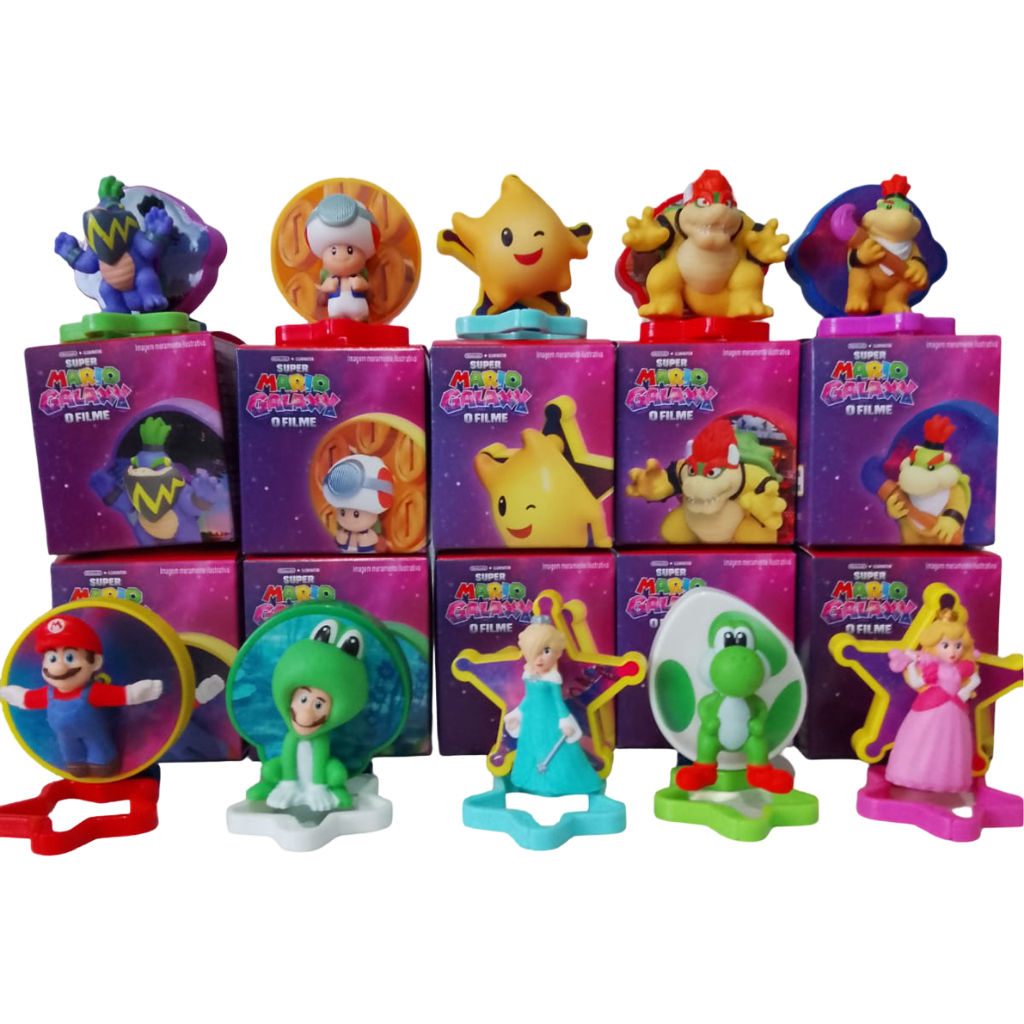 Coleção Chaveiros Temáticos McDonald's x Super Mario Galaxy - Todos Rosalina Luigi Peach Mario - New