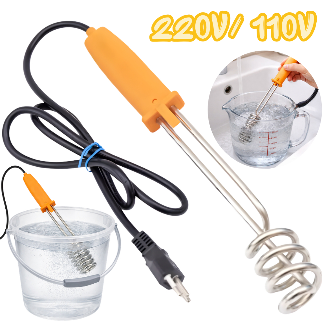 Aquecedor Elétrico De Água 127V 220V Imersão 1500W Ebulidor Portátil Rápido Café Chá Uso Diário