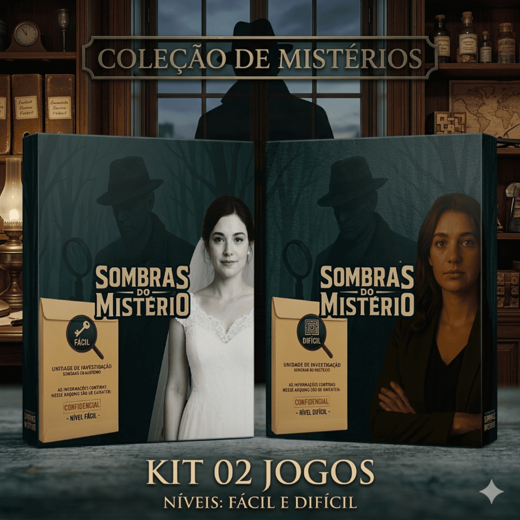 Kit 02 Jogo de Investigação Casos Aria Sinclair & Sofia Simpson Sombras do Mistério