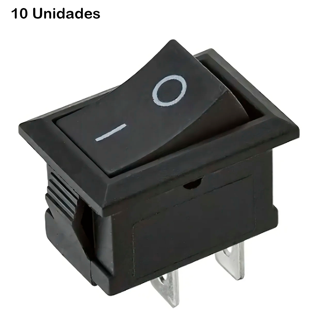 Chave Gangorra 2 Polos Mini Liga On Off Desliga Kcd11-101 Pct 10 Uni Para LED Lampada Muito Mais