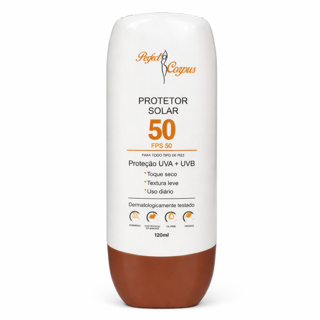 Protetor Solar FPS 50 Proteção UV + UVB Perfect Corpus 120ml