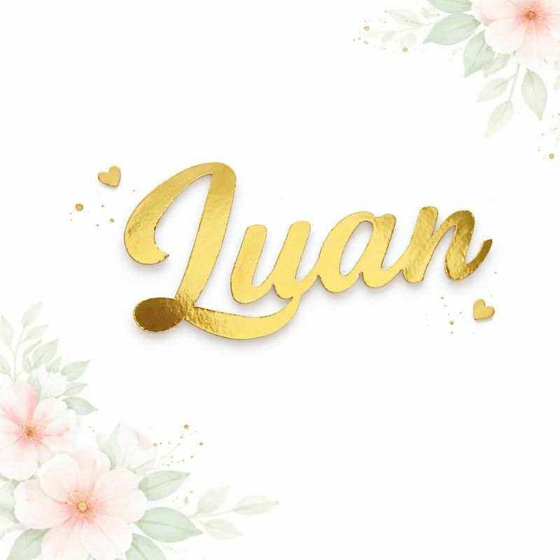 Aplique Nome Personalizado 5cm Dourado Lamicote 180g | Para Lembrancinhas e Festas