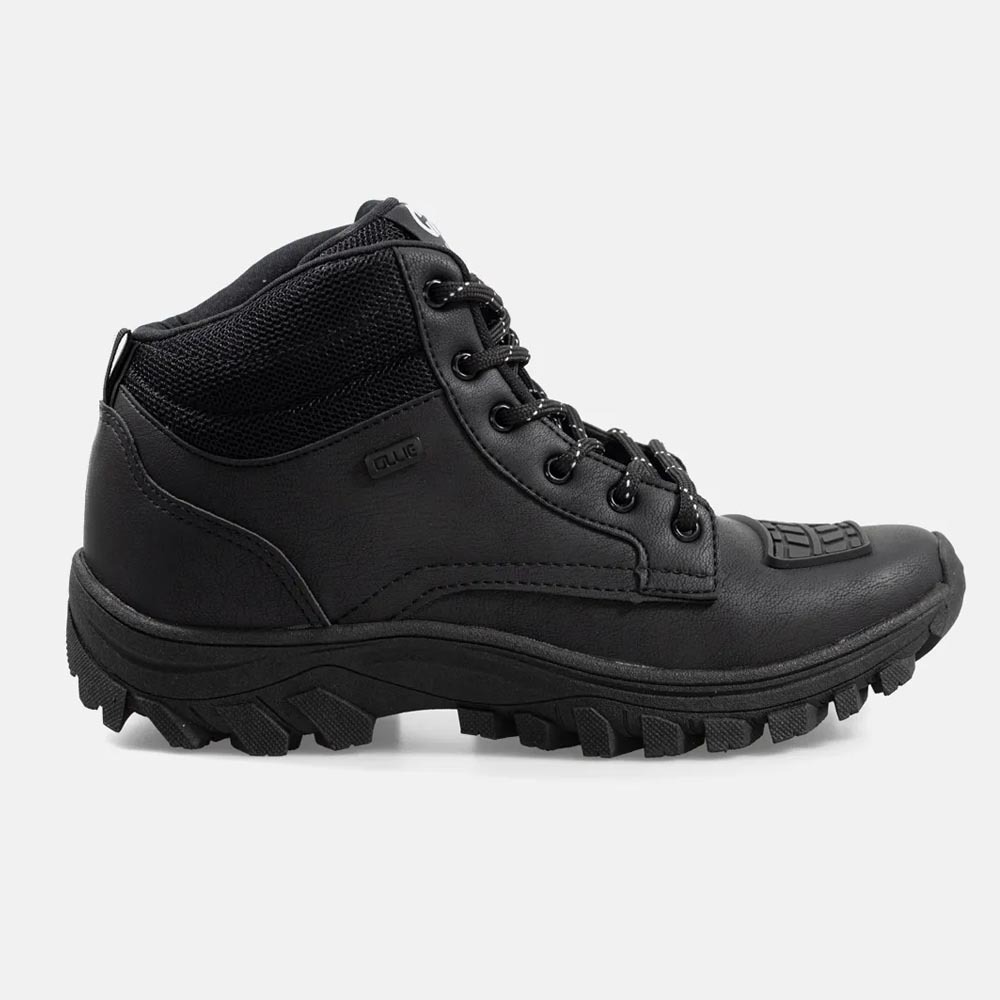 Bota Ollie Masculina Cano Alto Montreal Preto Reforçada Trilha Tenis Trekking