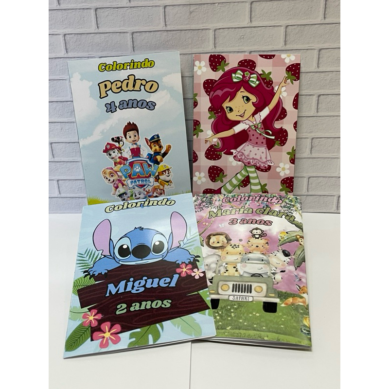 livro de colorir/ lembrancinha infantil/ personalizados para festa/ livrinho personalizado 10x15/ kit livrinho festa