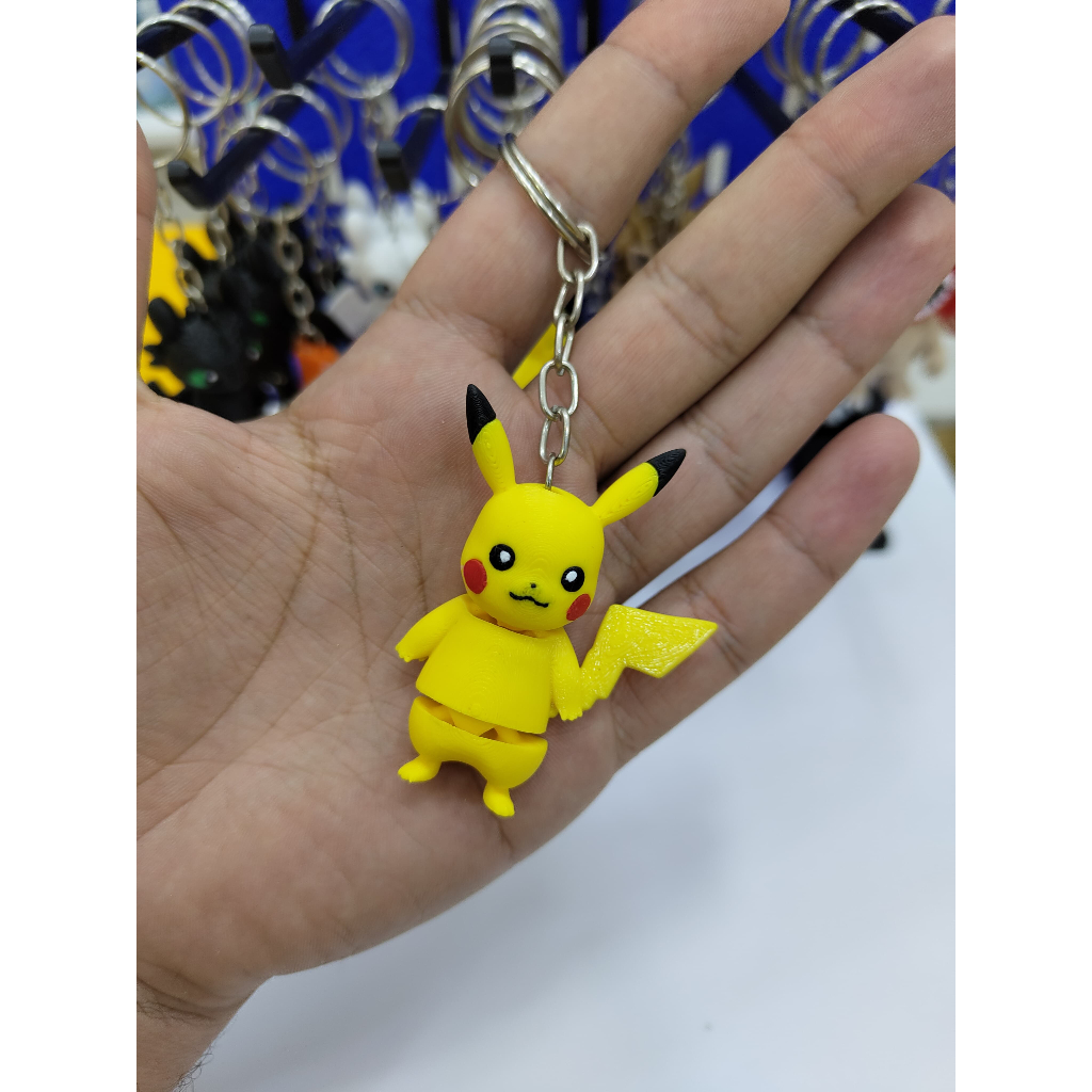 (TOP) Chaveiro Pikachu Articulado flexível Pokémon - ideal - chaves - mochila-estojo em Oferta na Shopee