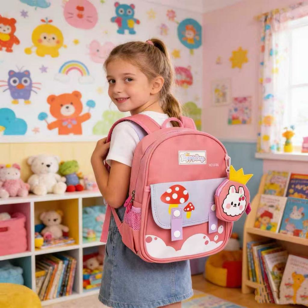 Kit Mochila e Porta-Objetos Infantil Escolar Feminina e Masculino de Sapo ou Cachorro Confortável e Resistente em Oferta na Shopee