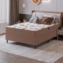 Cama de Casal com Colchão Casal Espuma D33 Extra Firme Base Cama Box Casal 138x188