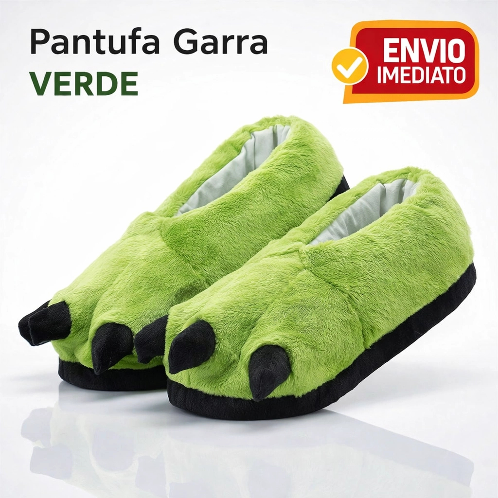 Pantufa De Garra Monstro Pelúcia Chinelo Quentinho Antiderrapante infantil menino menina e adulto
