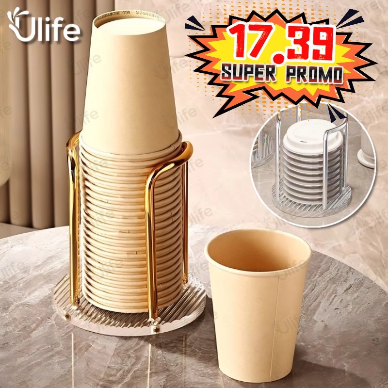 Suporte Para Copos Acrílico Descartável De Chá De Água Prateleira Com Canecas De Pau Mais Longo Organizador Doméstico-UF em Oferta na Shopee