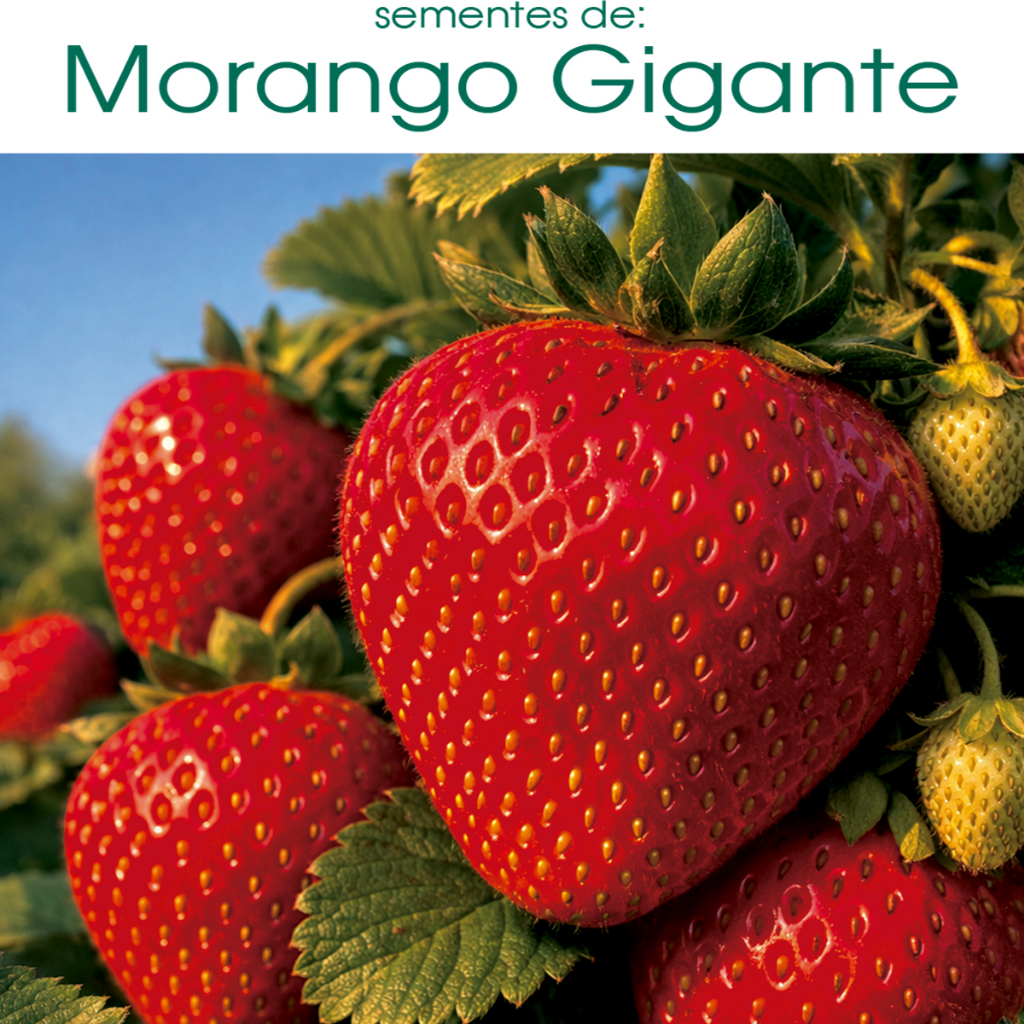 Semente Morango Gigante Doce Raro 205 Sementes