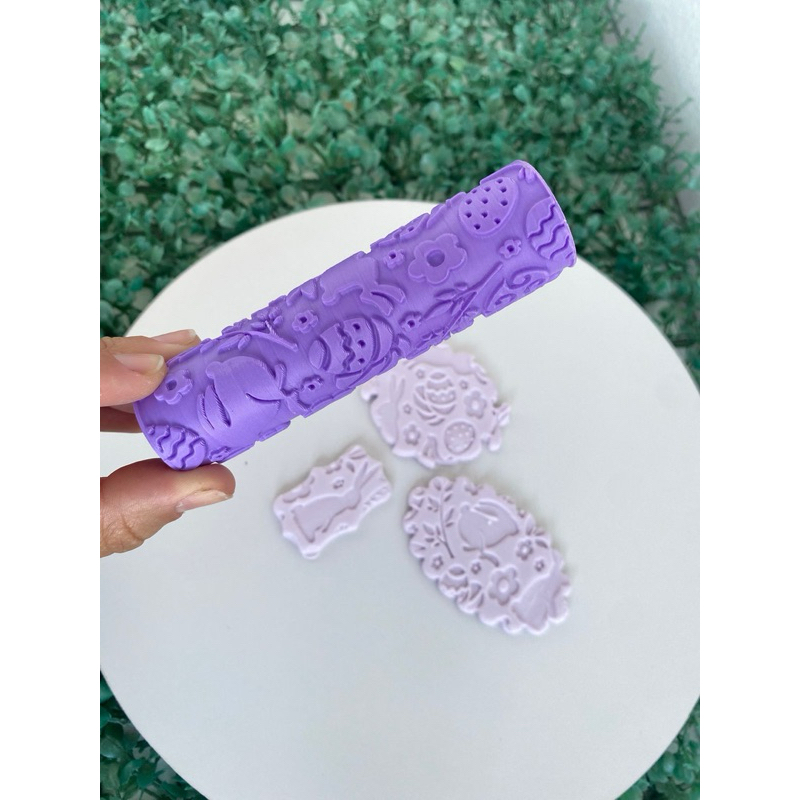 Rolo de Textura para Massa e Pasta Americana | Biscut | Argila | 2,8cm de diametro e 10cm de altura em Oferta na Shopee