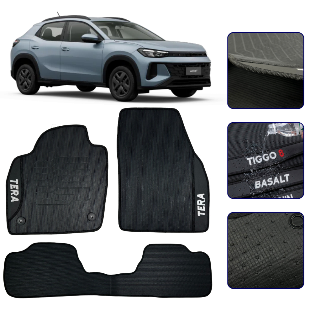 Jogo de Tapete Emborrachado Para VW Tera 2025 2026 Linha Premium Kit Automotivo