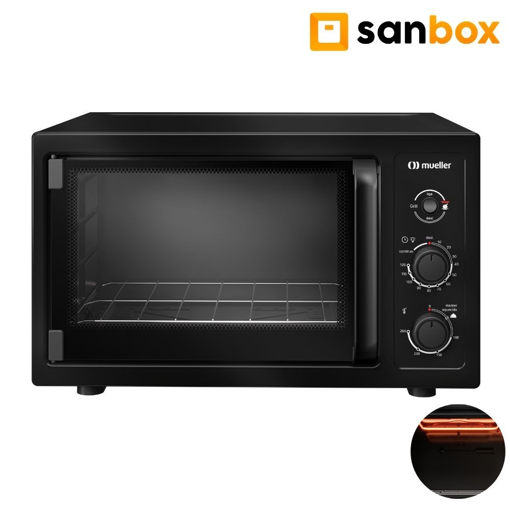 Forno Elétrico De Bancada Mueller Mfb50b 50 Litros Com Grill - 127v
