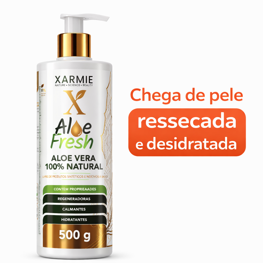 ALOE FRESH Para Pele Ressecada e Desidratada 500ml Babosa Natural