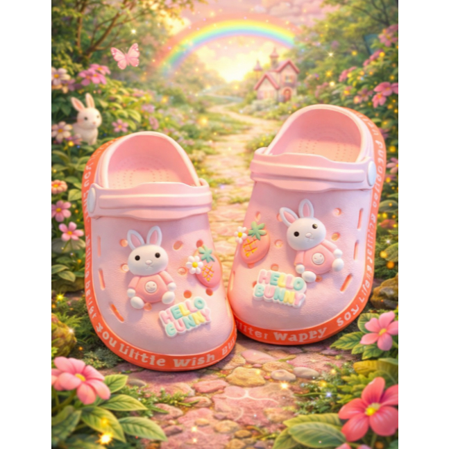 Sandália Infantil e Teen Rosa de Coelho em EVA – Leve, Confortável e Antiderrapante - B1 em Oferta na Shopee