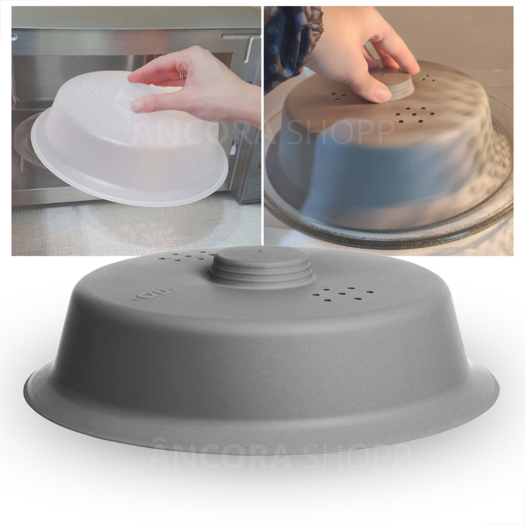 Tampa Para Microondas Anti Sujeira Respingos Protetora de Alimentos 27x7 Eletrolux Brastemp Bpa Free