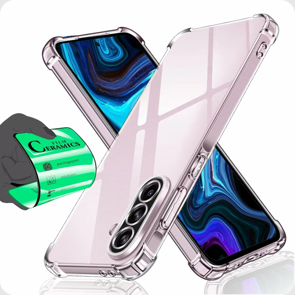 Capa Capinha Anti Queda Transparente + Pelicula Para Samsung Galaxy A17 A17 5G