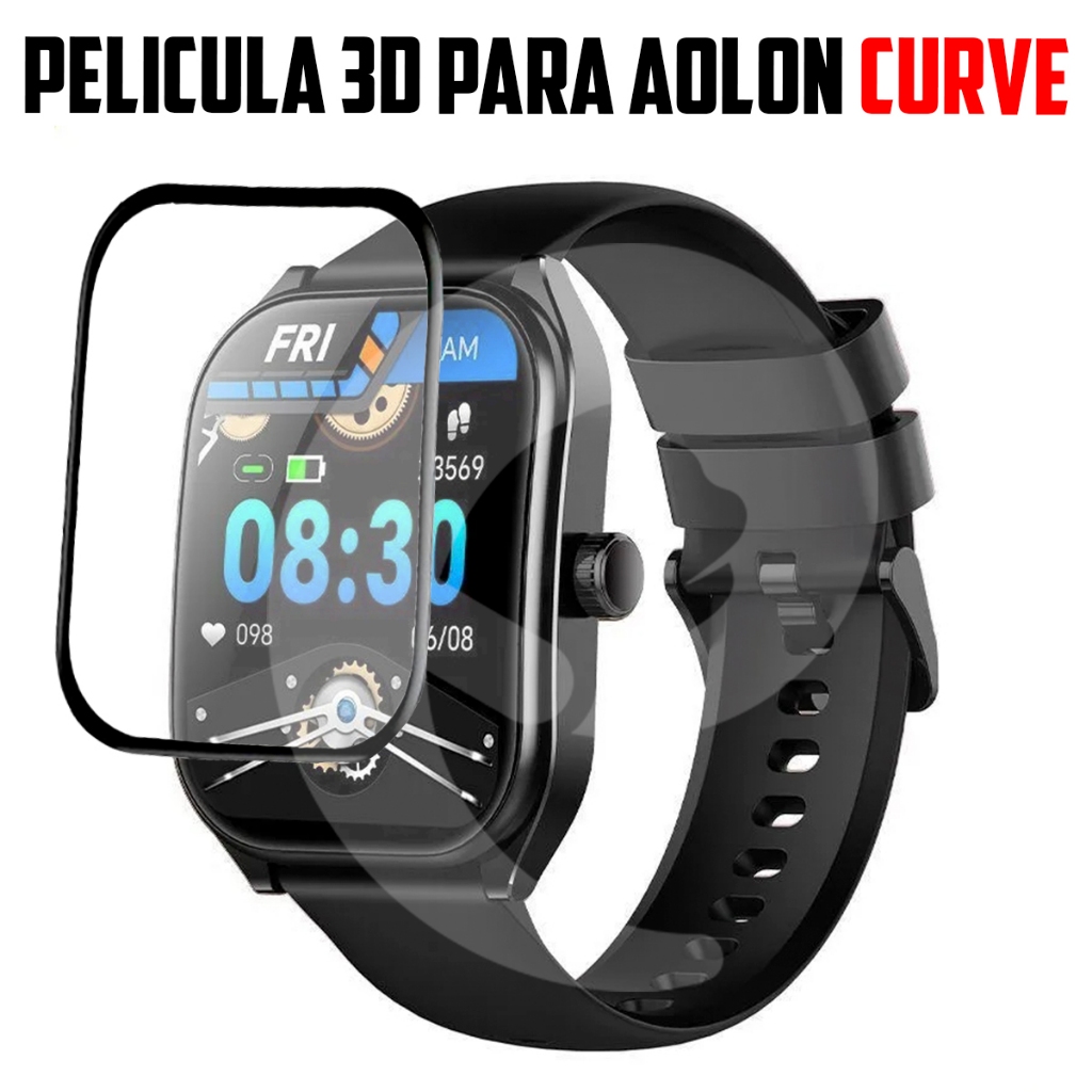Película 3D de Proteção para Smartwatch Compatível com Modelo Aolon Curve em TPU