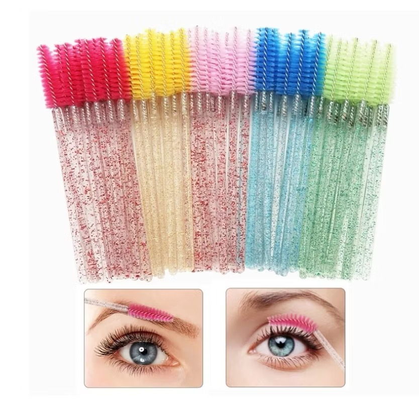 Kit Escovinhas de Cílios Descartáveis 250pcs (5x50) | Cor Aleatória | Escova para Extensão de Cílios Maquiagem Profissio