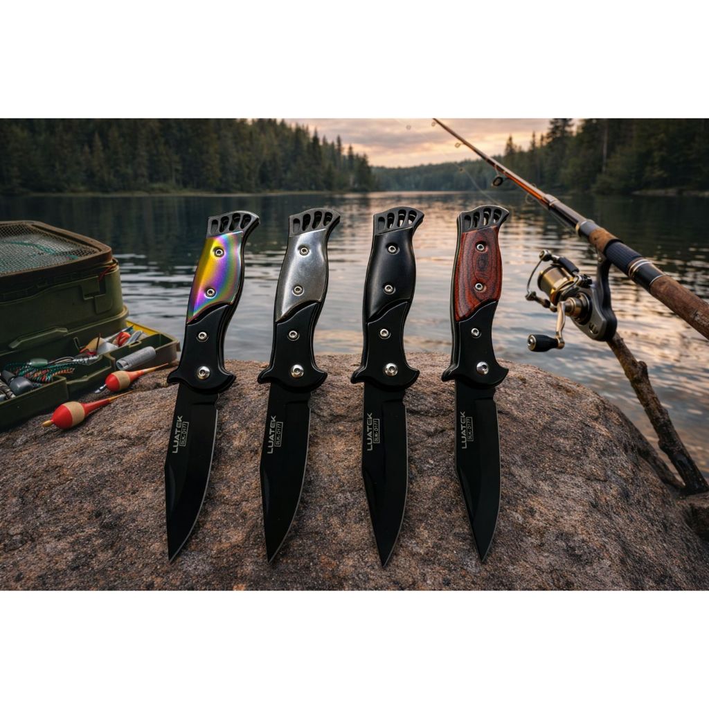 Canivete Tatico Dobrável Personalizado de Bolso Pesca Camping  Aventura