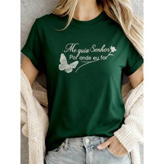 Camiseta Feminina Jesus T-shirts Blusa Premium 100% Algodão em Oferta na Shopee