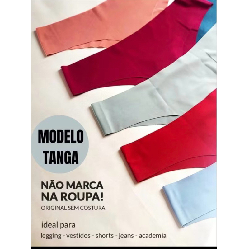 KIT 3 CALCINHAS SEM COSTURA NÃO MARCA CORTE A LASER FEMININA