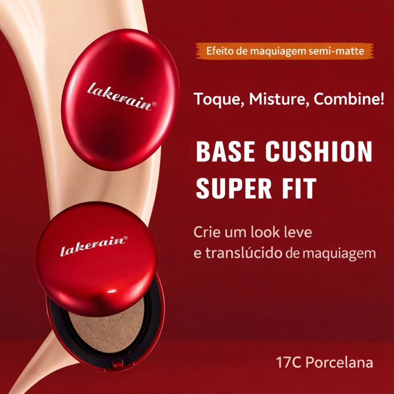 A famosa base viralizada!!!!! Base Cushion Premium com Proteção Solar ✨ Alta Cobertura e Acabamento Aveludado