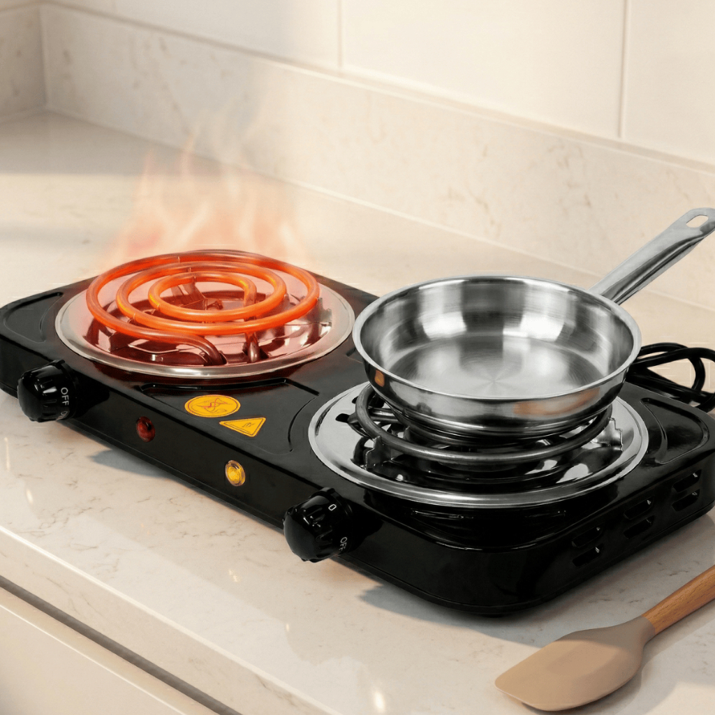 Fogareiro Elétrico Fogão Cooktop 2 Bocas e 1 Boca Portátil Camping 2000w 127v em Oferta na Shopee