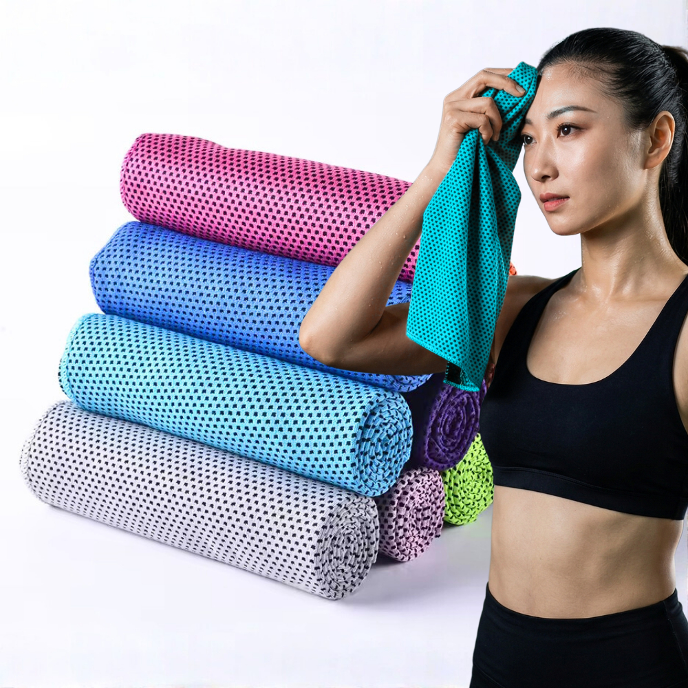 Toalha Rosto Microfibra Resfriamento Seca Rápido Fitness 29X88 CM