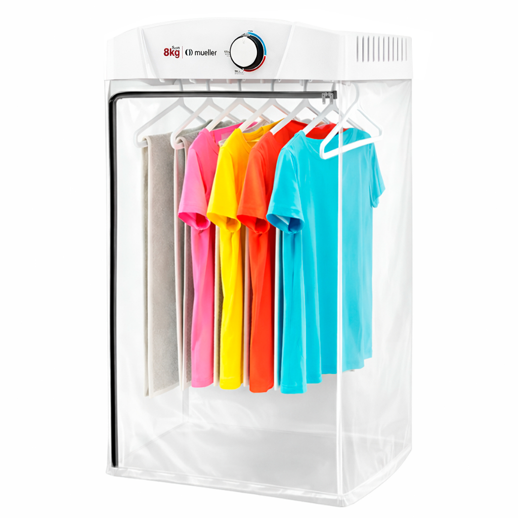 Secadora de Roupas Mueller Sun 8kg de Parede com Timer e 6 Cabides